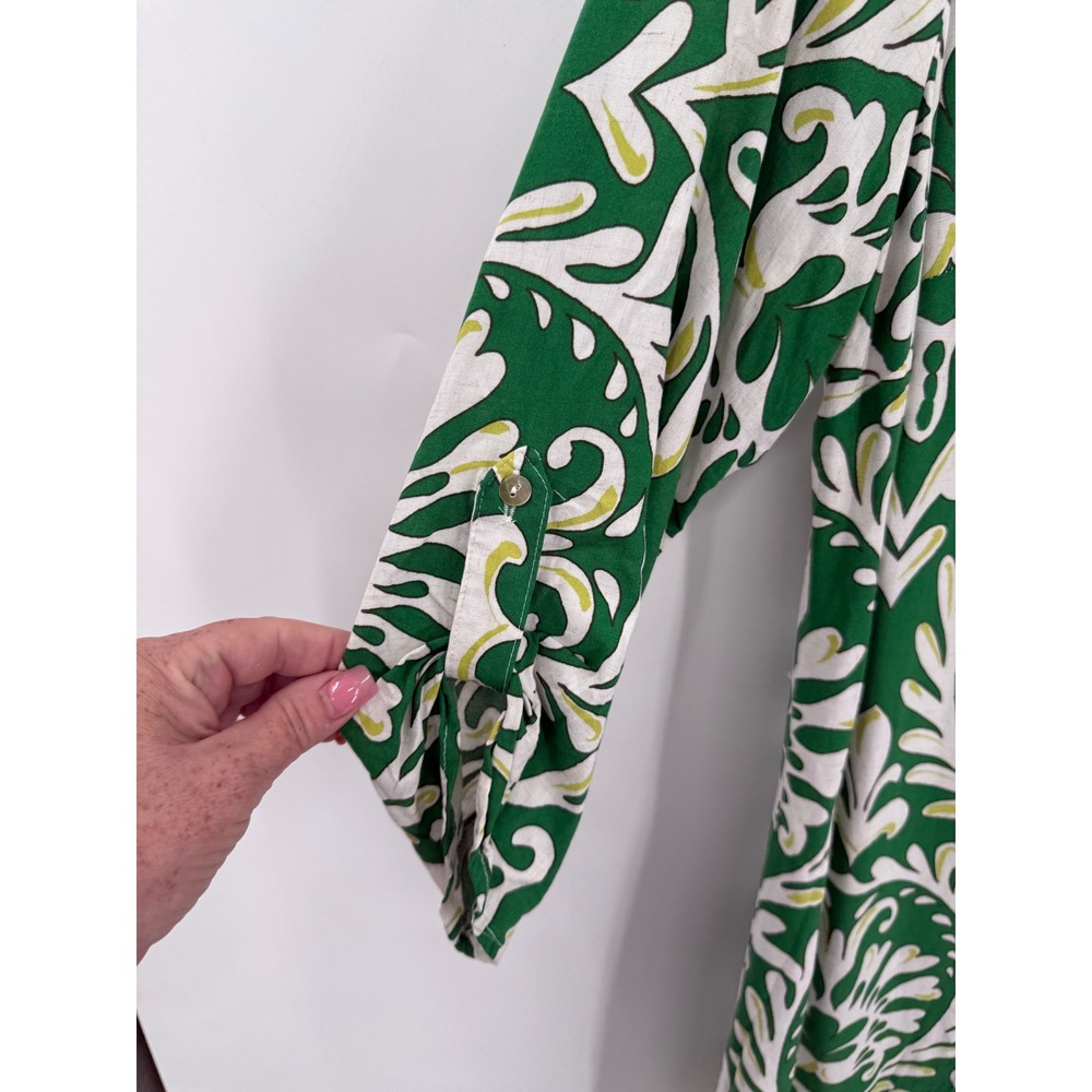 Figueroa & Flower Button Down Shirt Dress Womens XL Floral Garden Botanical - Picture 8 of 9